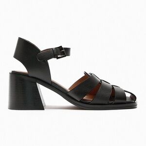 Zara high heel leather fisherman sandal